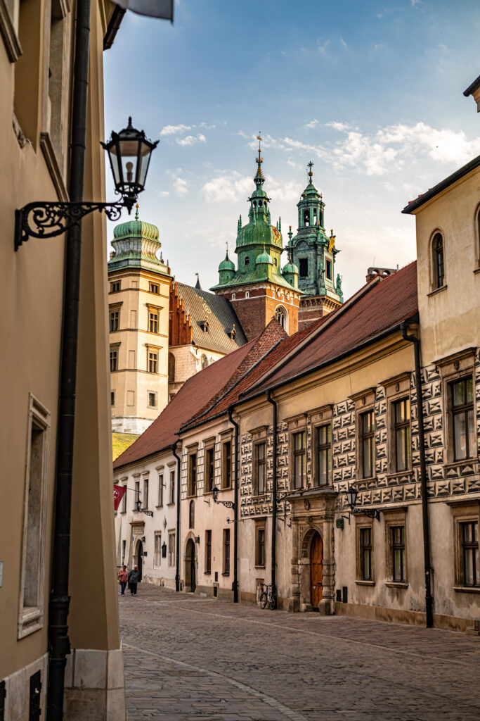 View of the Wawel castle from Kanonicza street.