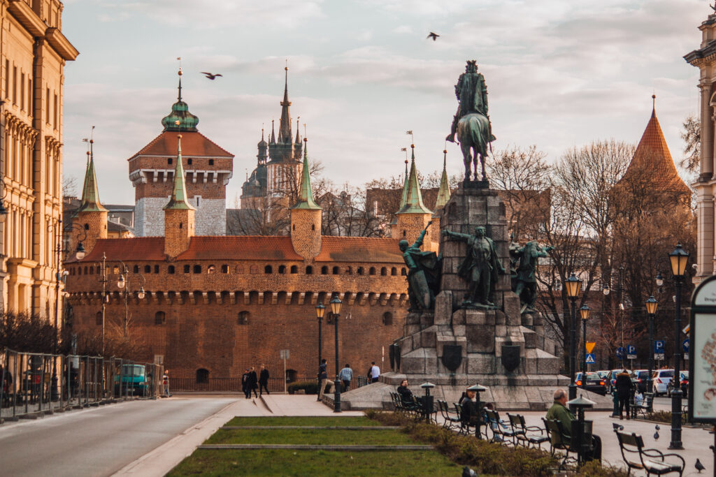 Matejki Square (Plac Matejki) A spacious square just outside the Old Town, dominated by the striking Grunwald Monument and serving as a symbolic gateway to the historic centre of Krakow.