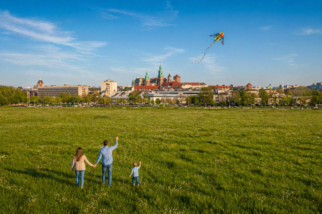 Krakow Błonia – a vast green meadow with views of the city