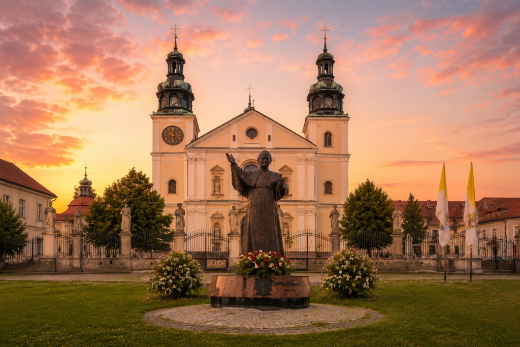 A UNESCO pilgrimage site known for its historic monastery complex and scenic chapels spread across the surrounding hills.