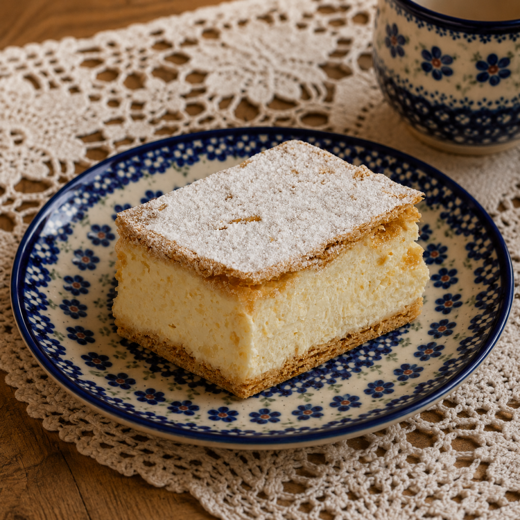 Traditional papal cream cake